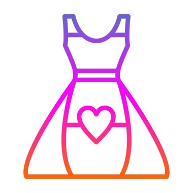 elbise simgesi, vektör illüstrasyonu basit tasarım