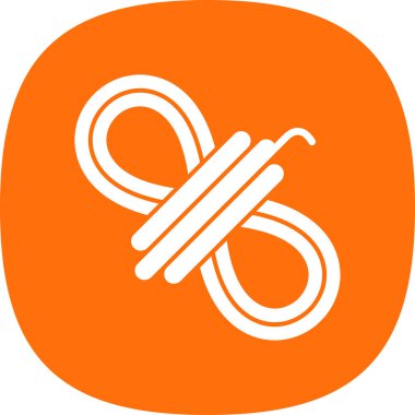 İp düz simgesinin vektör illüstrasyonu