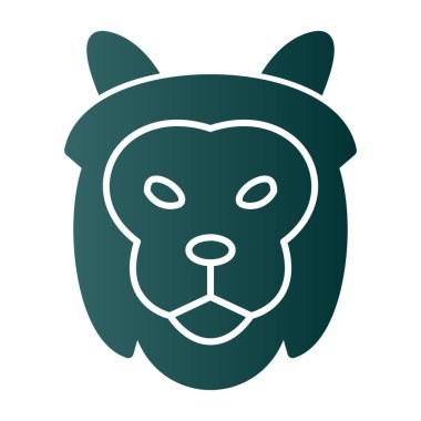 Aslan etobur simgesi, basit vektör illüstrasyonu 