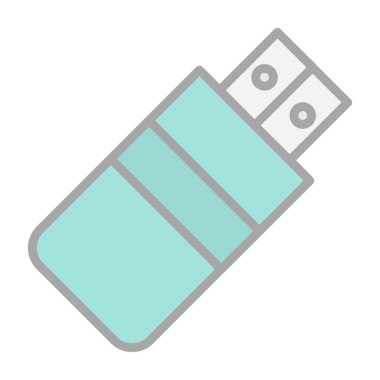 Usb satır simgesi. Tasarım için web şarkısı.