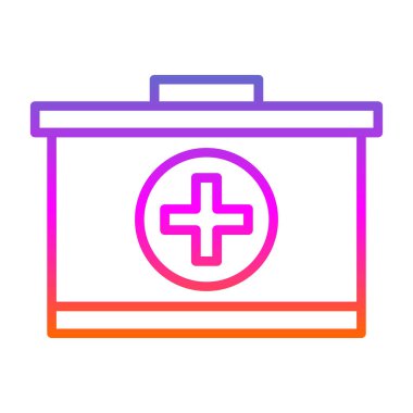 ilk yardım kiti vektör simgesi 