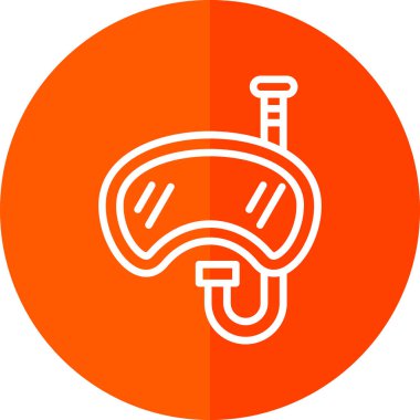 Bir aqualung simgesinin vektör çizimi