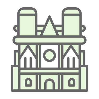 Modern yapı simgesinin vektör illüstrasyonu.