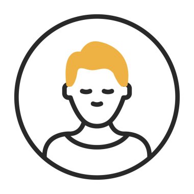 Erkek avatar kutsal kişilerin resmi, vektör çizim