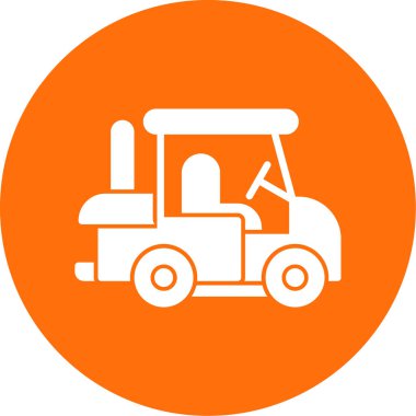 Golf Arabası simgesinin vektör illüstrasyonu