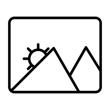 dağ simgesinin vektör illüstrasyonu