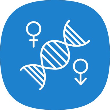 Kromozom web simgesi, vektör illüstrasyonu 