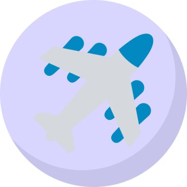 uçak ikonu vektör illüstrasyonu 