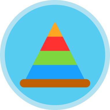 Piramit. Web simgesi basit illüstrasyon