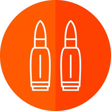 iki silah simgesi, basit çizim