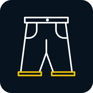 şort simgesi, vektör illüstrasyonu basit tasarım