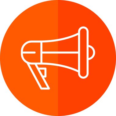 megafon simgesi, vektör illüstrasyonu basit tasarım