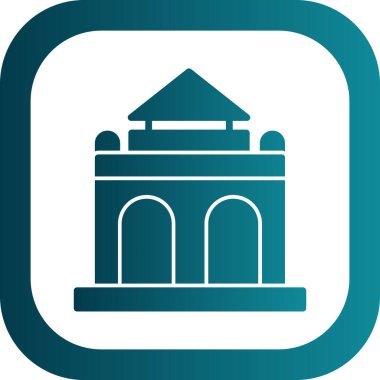 Benzersiz cami vektör simgesi