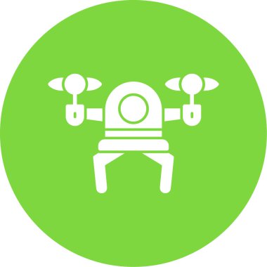 Drone simgesi, vektör illüstrasyonu basit tasarım