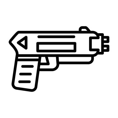 Şok tabancası ağ simgesi, vektör illüstrasyonu