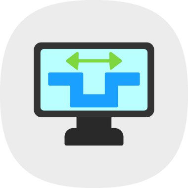 Bilgisayar. Web simgesi basit illüstrasyon