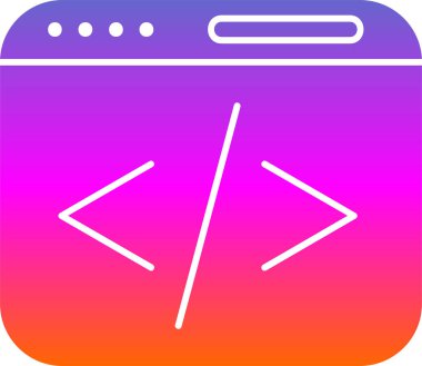 vektör ağ kodlama simgesi illüstrasyonu