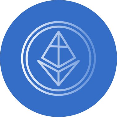 ethereum. Web simgesi basit illüstrasyon