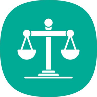 adalet ölçeği simgesi, vektör illüstrasyonu