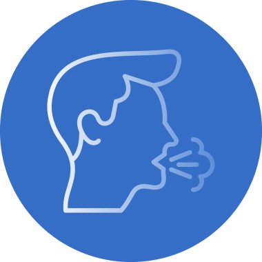 Erkek kafası ve konuşma balonu. Web simgesi