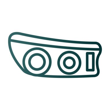 Baş Işığı simgesinin vektör illüstrasyonu