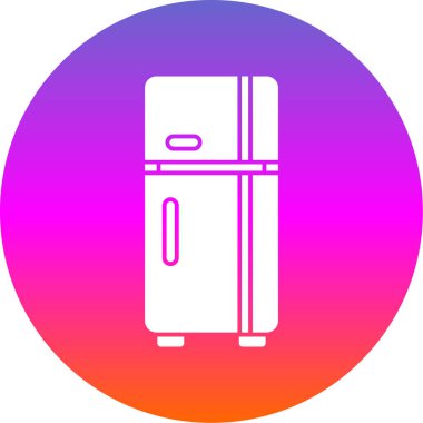 buzdolabı simgesi, vektör illüstrasyonu basit tasarım