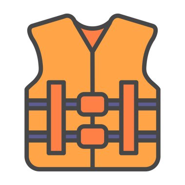 can yeleği simgesi, vektör illüstrasyonu basit tasarım