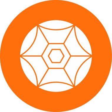 düz futbol topu simgesi, vektör illüstrasyonu