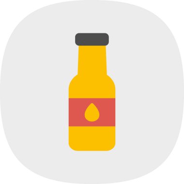 Soda şişesi simgesi, vektör illüstrasyonu 