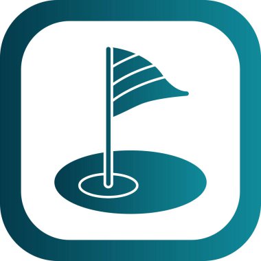 Golf simgesinin vektör illüstrasyonu 