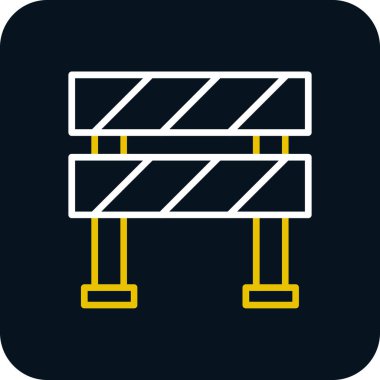 bariyer simgesi basit illüstrasyon