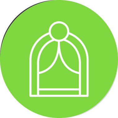 Gelinlik ikonu vektör illüstrasyonu