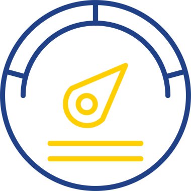 Bir saat simgesinin vektör illüstrasyonu