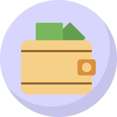 wallet icon, vector illustration simple design