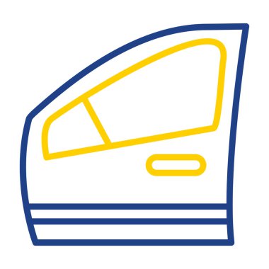 Araba kapısı. Web simgesi basit illüstrasyon