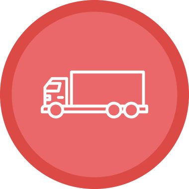 servis kamyonu ikon vektör illüstrasyon tasarımını izole etti