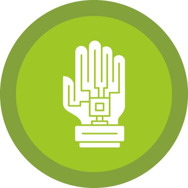 Haptic Geribildirim Eldiven Simgesi, vektör illüstrasyonu