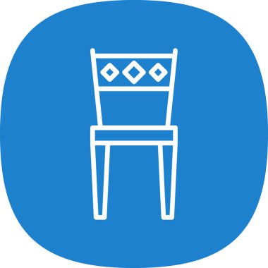 Sandalye Simgesi, vektör illüstrasyonu