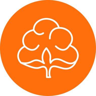 Pamuk çiçek simgesinin vektör illüstrasyonu 