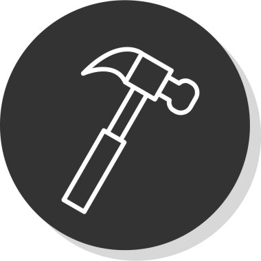 Çekiç simgesi, vektör illüstrasyonu basit tasarım