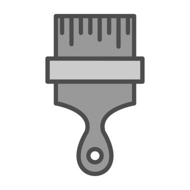 fırça web simgesi basit illüstrasyon