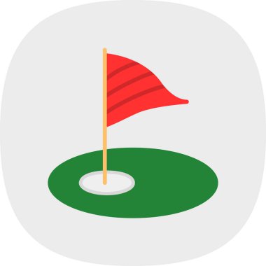 Golf simgesinin vektör illüstrasyonu 