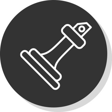 Tek izole edilmiş simgenin vektör illüstrasyonu