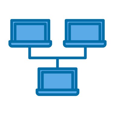 Yerel ağ simgesi, vektör illüstrasyonu basit tasarım