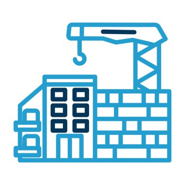 Vinç simgesi olan vinç inşaatı