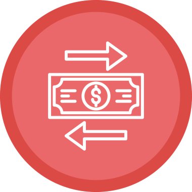 Dolar. Web simgesi basit illüstrasyon