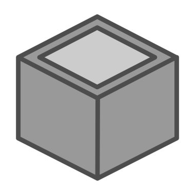 Küp simgesi, vektör illüstrasyon tasarımı