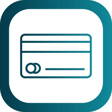 Kredi kartı ikonu. vektör illüstrasyonu 