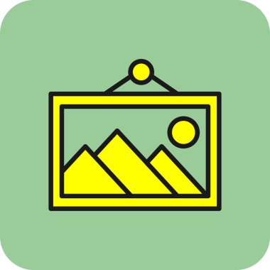 vektör illüstrasyonu, resim resminin simgesi