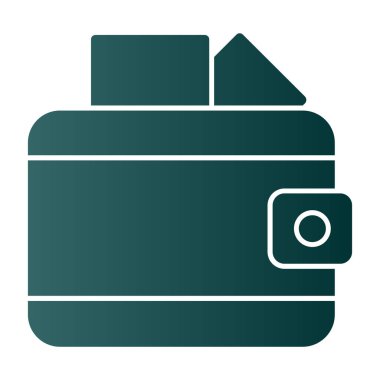 wallet icon, vector illustration simple design